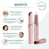 Rechargeable Eyebrow Hair Remover - Painless USB Electric Trimmer with LED Light