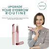 Rechargeable Eyebrow Hair Remover - Painless USB Electric Trimmer with LED Light