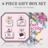 4-Piece Set, Women's Eau De Parfuma Spray Gift Box, Long Lasting Fragrance, 4 Different Flavor, Perfect For Holiday Gifts, Dating, Daily Life, Parties